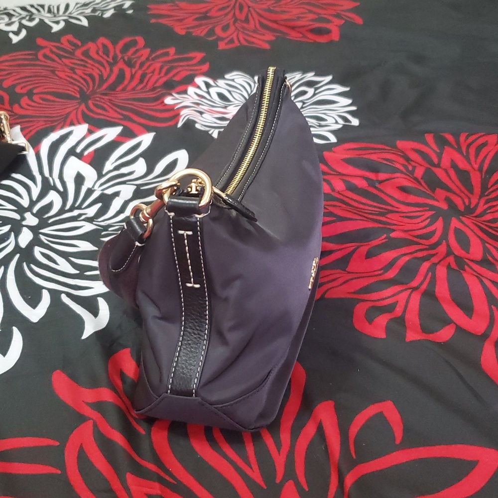 Coach Ellis Black Nylon & Leather Shoulder Crossbody Bag - Picture 9 of 10